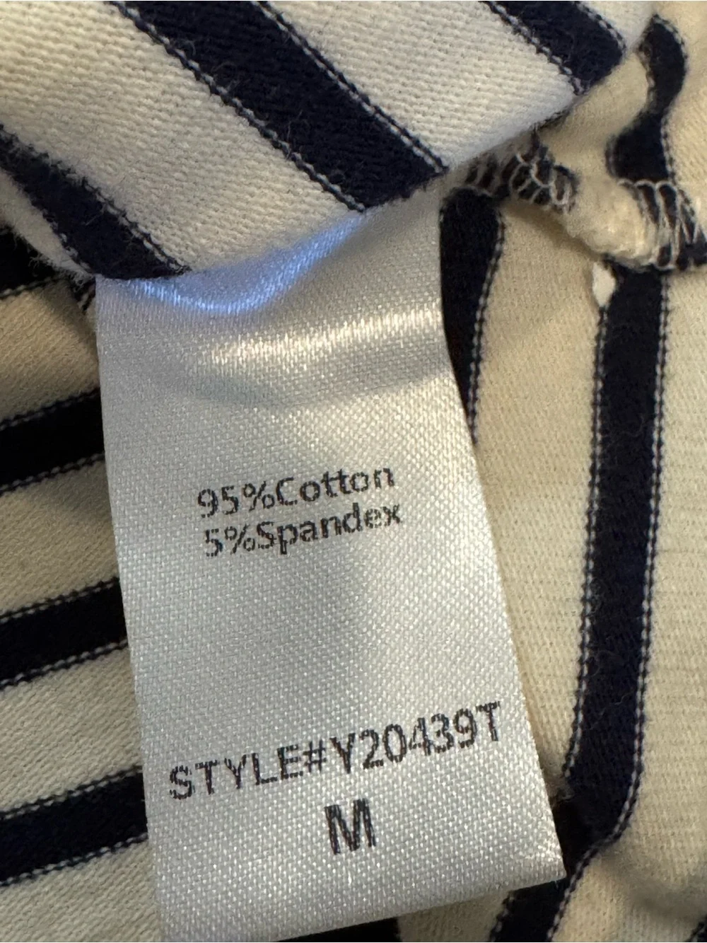 Tuckernuck Pomander Place Vesty Navy Ivory Striped Puff Sleeve Top medium